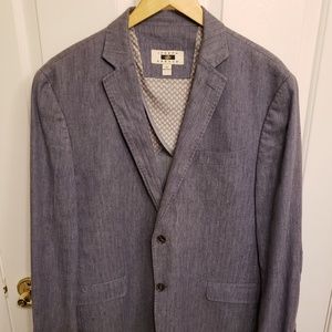 Joseph Abboud Light Blue Herringbone Blazer Sz XL